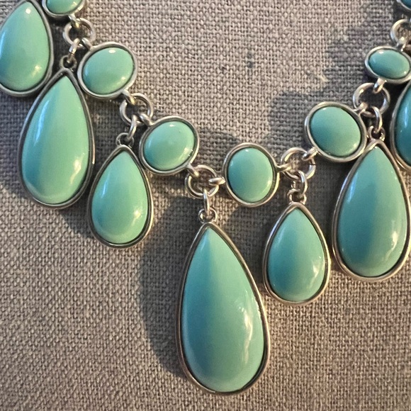 Napier Vintage Statement Turquoise Bib Boho Necklace - Picture 2 of 4